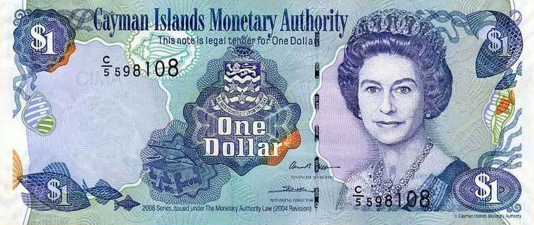 Front of Cayman Islands p33b: 1 Dollar from 2006
