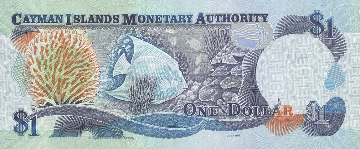 Back of Cayman Islands p33d: 1 Dollar from 2006