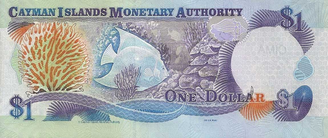 Back of Cayman Islands p33r: 1 Dollar from 2006