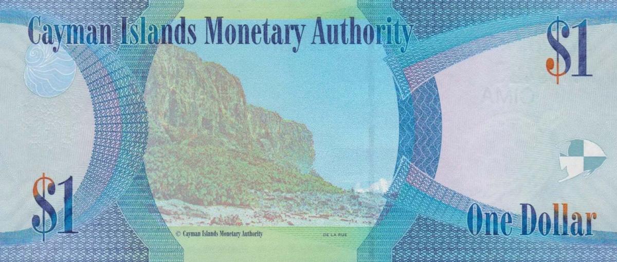 Back of Cayman Islands p38f: 1 Dollar from 2018