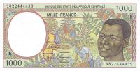 p202Eh from Central African States: 1000 Francs from 2002