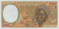 Gallery image for Central African States p303Fg: 2000 Francs