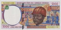 Gallery image for Central African States p304Fa: 5000 Francs