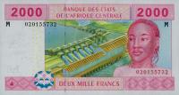 p308Ma from Central African States: 2000 Francs from 2002