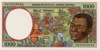 p402Lb from Central African States: 1000 Francs from 1994