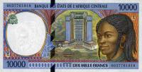 Gallery image for Central African States p405Lf: 10000 Francs from 2000