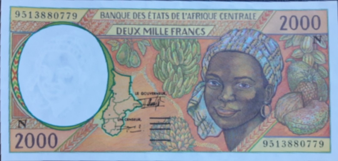 Front of Central African States p503Nc: 2000 Francs from 1995