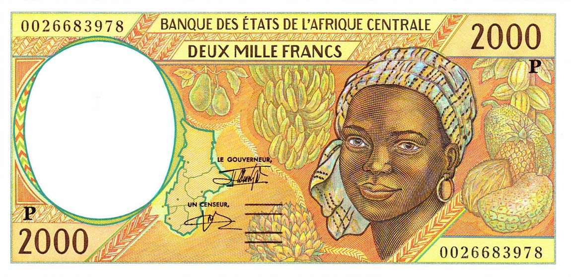 Front of Central African States p603Pg: 2000 Francs from 2000