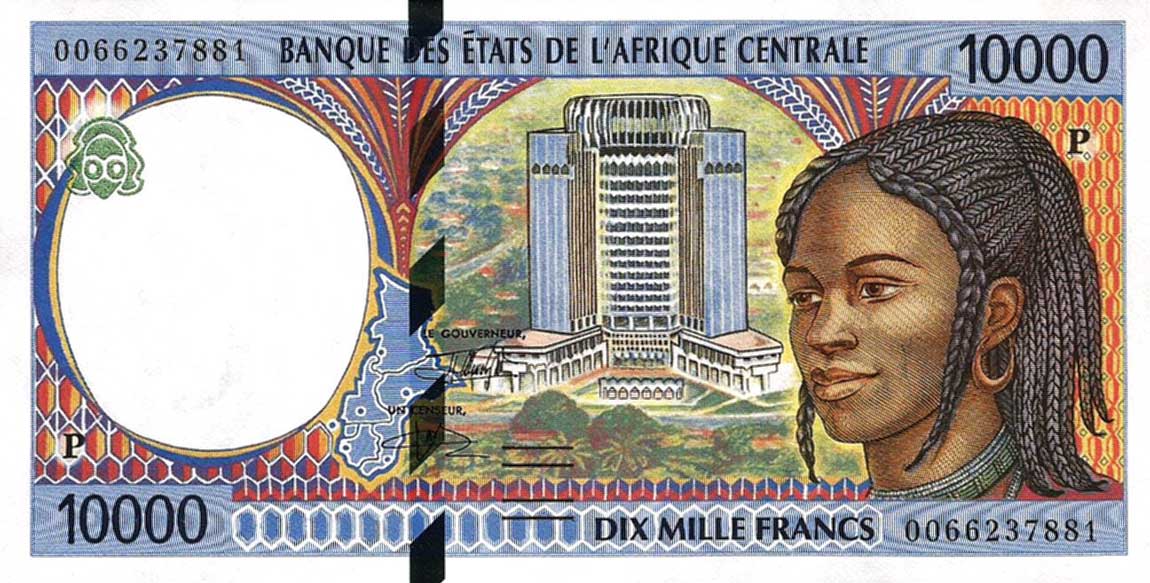 Front of Central African States p605Pf: 10000 Francs from 2000