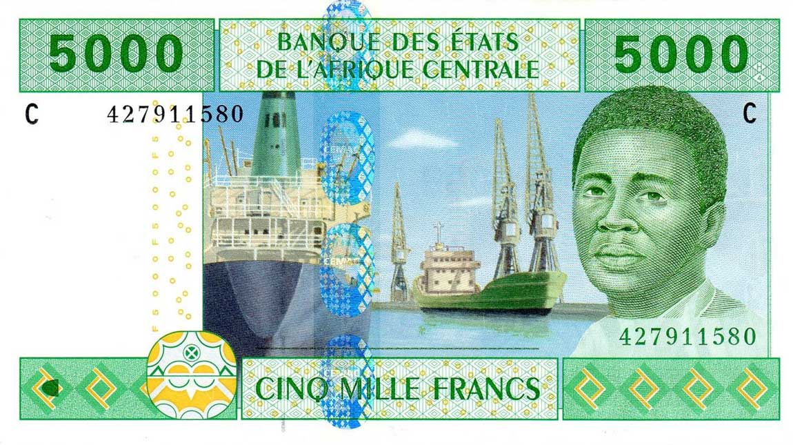 Front of Central African States p609Ca: 5000 Francs from 2002