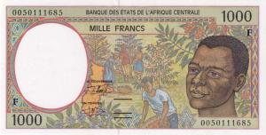 Gallery image for Central African States p302Fg: 1000 Francs