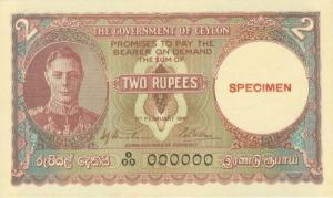 Gallery image for Ceylon p31s: 2 Rupees