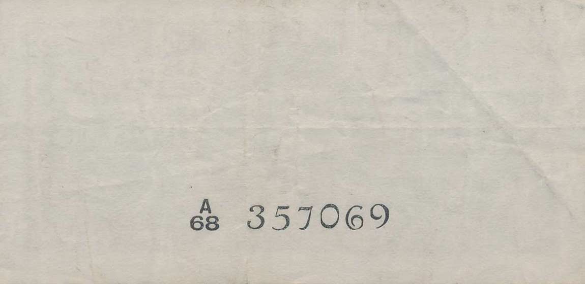 Back of Ceylon p44b: 25 Cents from 1946