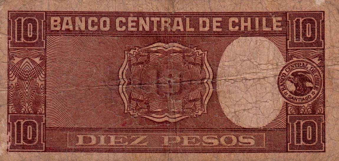 Back of Chile p103: 10 Pesos from 1943