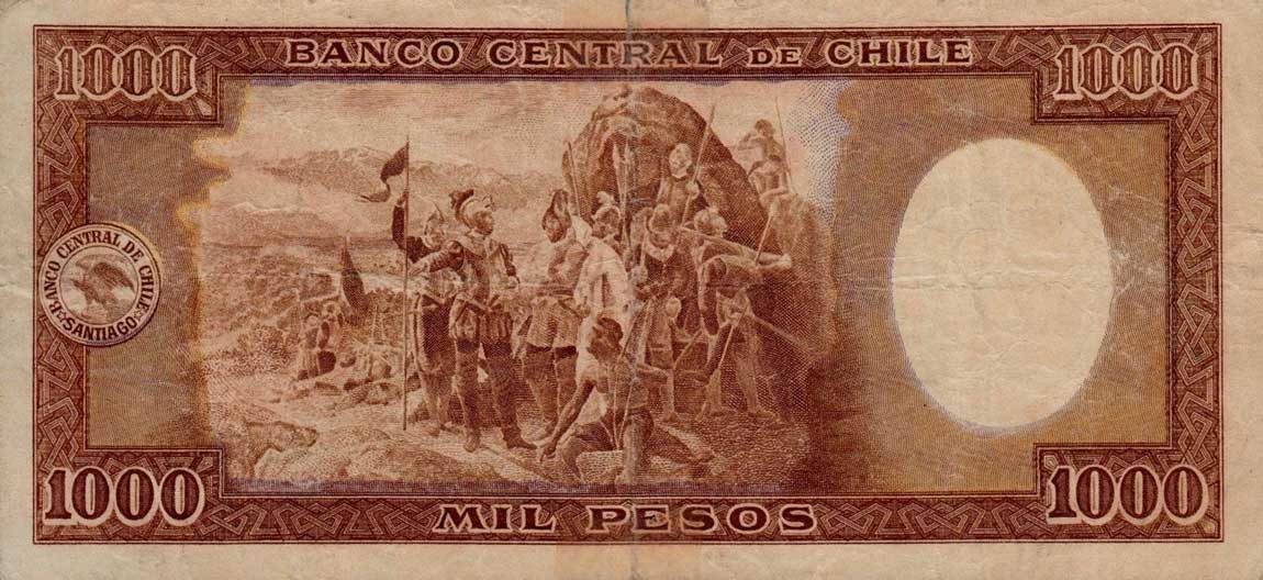 Back of Chile p107: 1000 Pesos from 1945