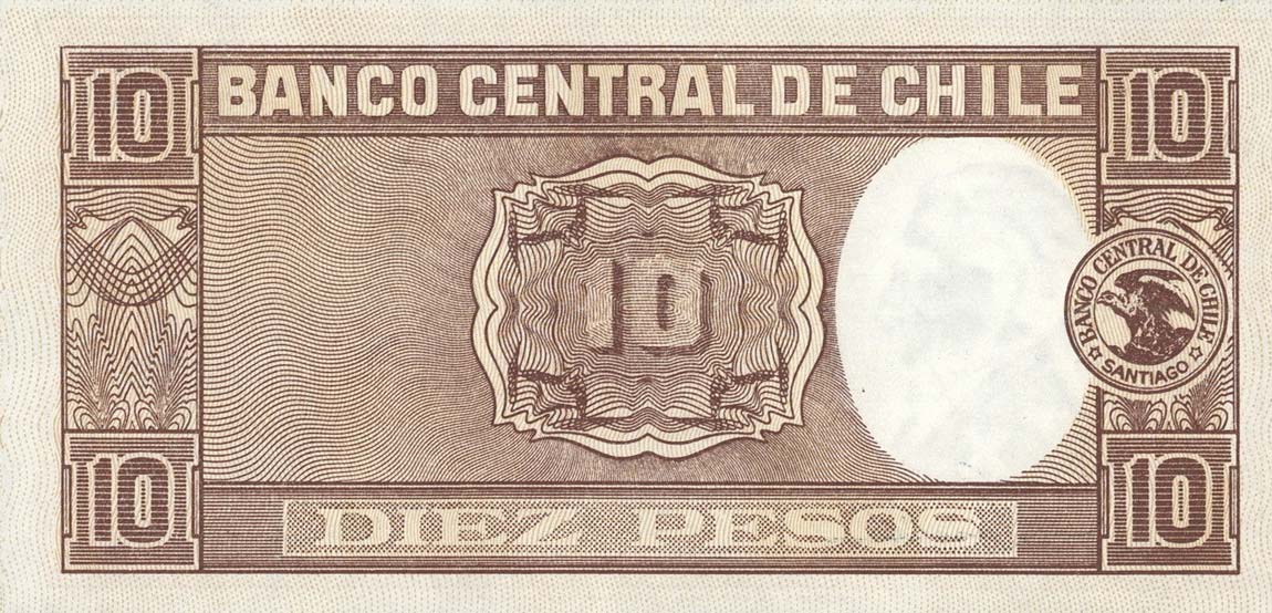 Back of Chile p111: 10 Pesos from 1947