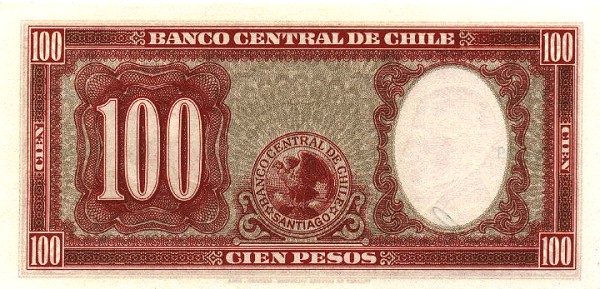 Back of Chile p113: 100 Pesos from 1947