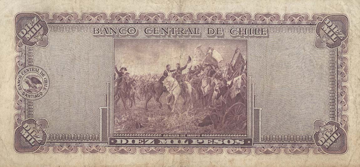 Back of Chile p118: 10000 Pesos from 1947