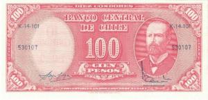 p122 from Chile: 100 Pesos from 1958