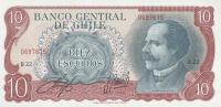 p142Aa from Chile: 10 Escudos from 1970