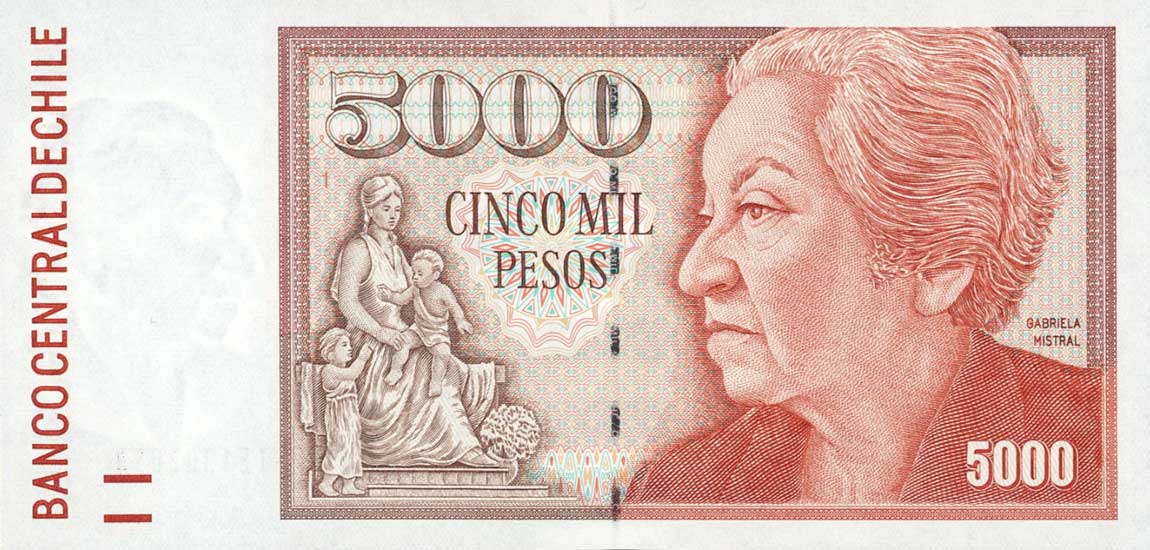 Front of Chile p155f: 5000 Pesos from 2006