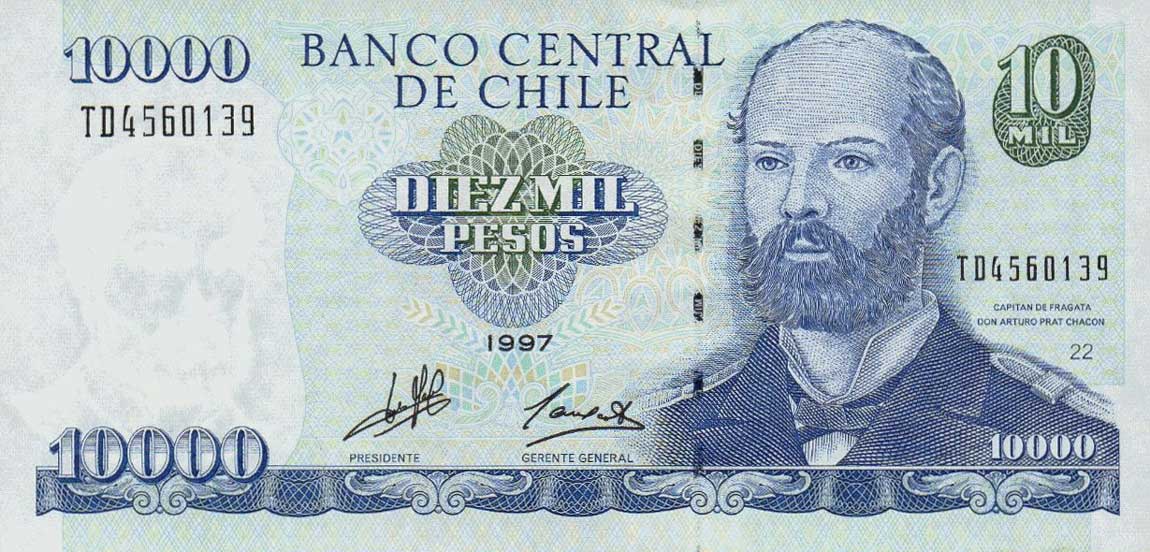 Front of Chile p157b: 10000 Pesos from 1994