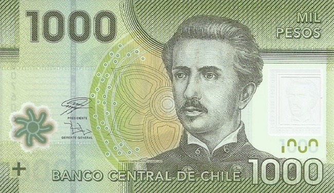 Front of Chile p161i: 1000 Pesos from 2020