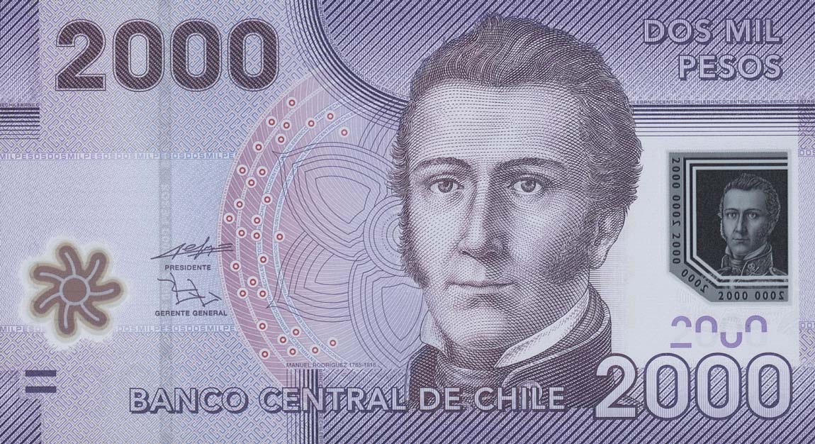 Front of Chile p162a: 2000 Pesos from 2009