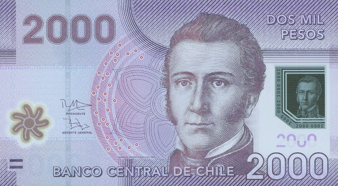 Front of Chile p162b: 2000 Pesos from 2012