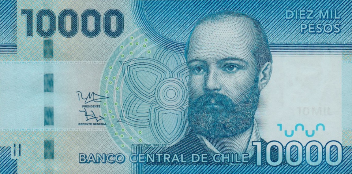 Front of Chile p164c: 10000 Pesos from 2012