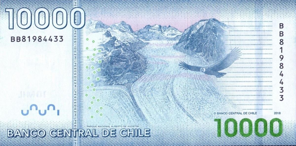 Back of Chile p164f: 10000 Pesos from 2016