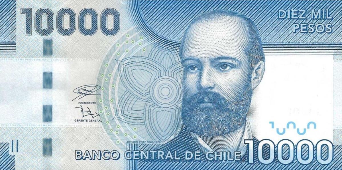 Front of Chile p164h: 10000 Pesos from 2019