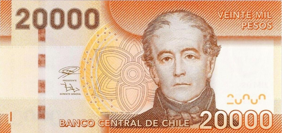 Front of Chile p165i: 20000 Pesos from 2018