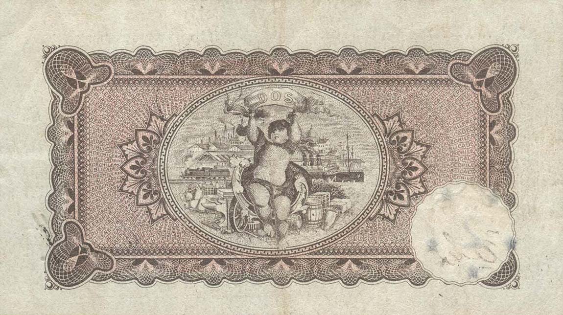 Back of Chile p58: 2 Pesos from 1920