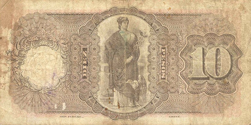 Back of Chile p74: 10 Pesos from 1925