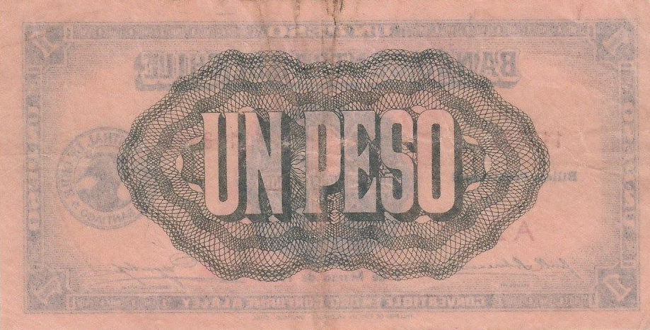 Back of Chile p88b: 1 Peso from 1933