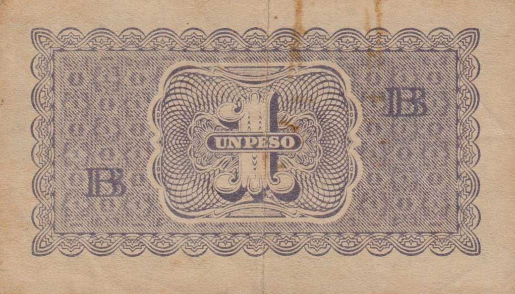 Back of Chile p90b: 1 Peso from 1943