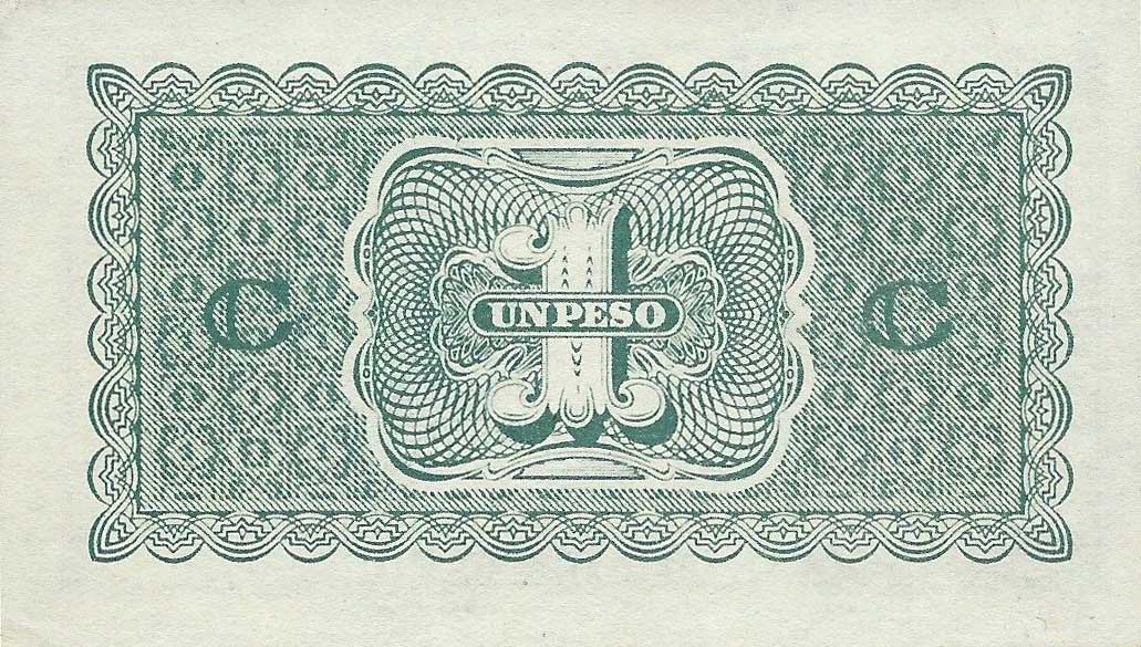 Back of Chile p90c: 1 Peso from 1943