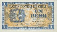 p90c from Chile: 1 Peso from 1943