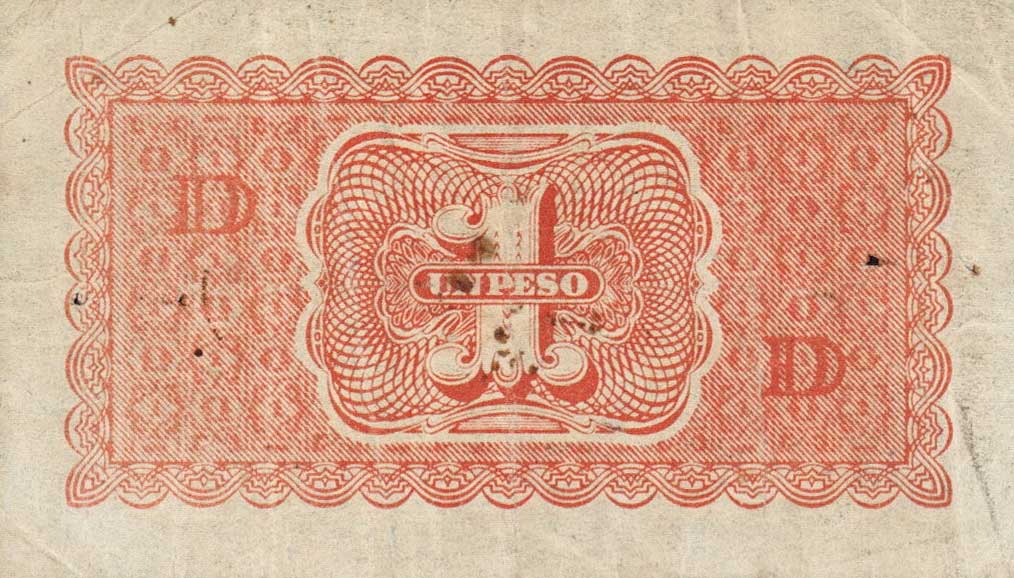 Back of Chile p90d: 1 Peso from 1943