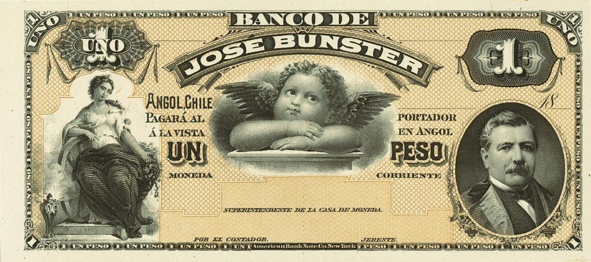 Front of Chile pS131p: 1 Peso from 1882