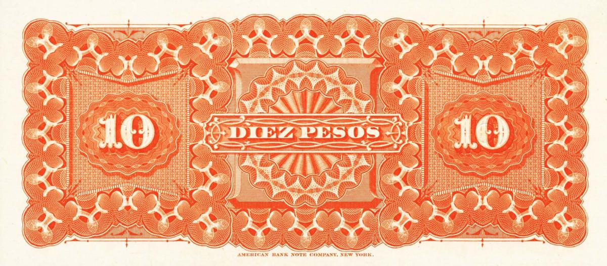 Back of Chile pS133p: 10 Pesos from 1882