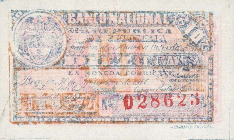 Front of Colombia p263: 10 Centavos from 1900