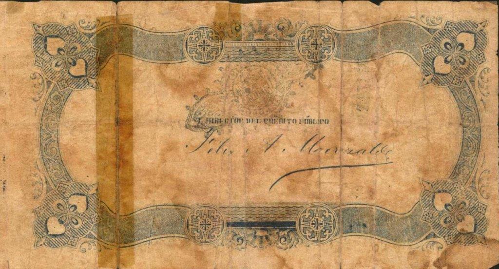 Back of Colombia p297D: 25 Pesos from 1905