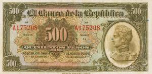 p391b from Colombia: 500 Pesos from 1944