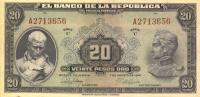 p392c from Colombia: 20 Pesos Oro from 1947