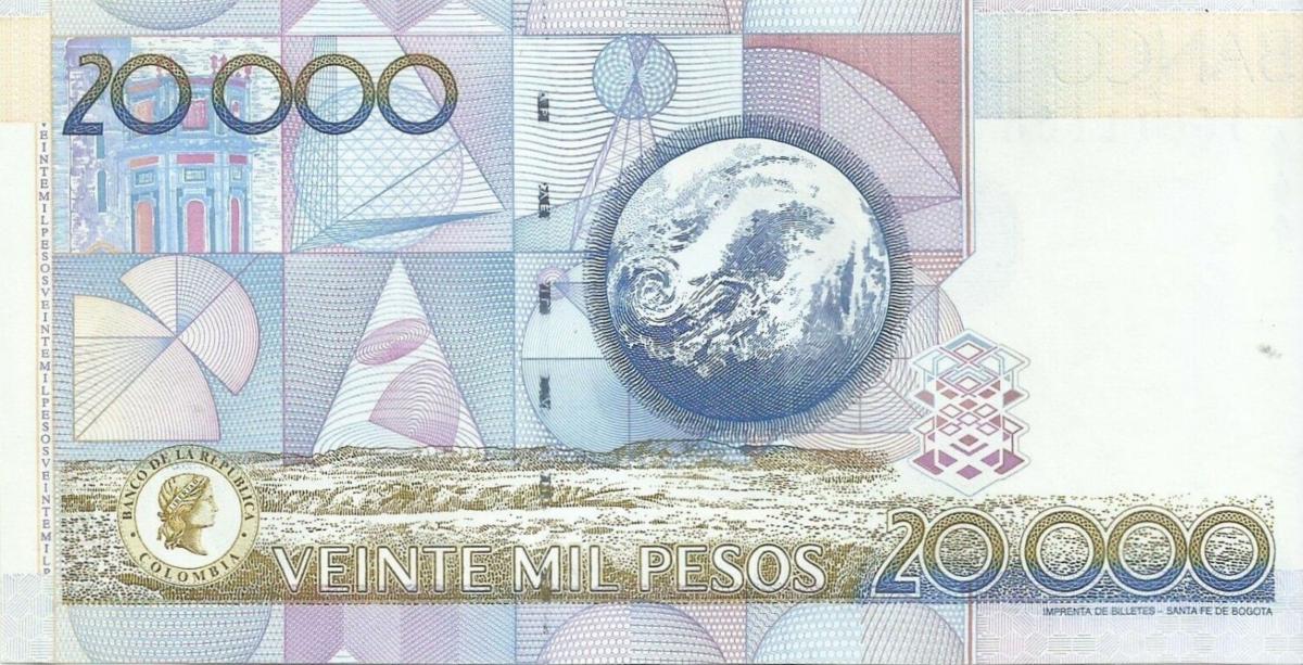 Back of Colombia p448f: 20000 Pesos from 2000