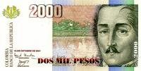 Gallery image for Colombia p451c: 2000 Pesos from 2001