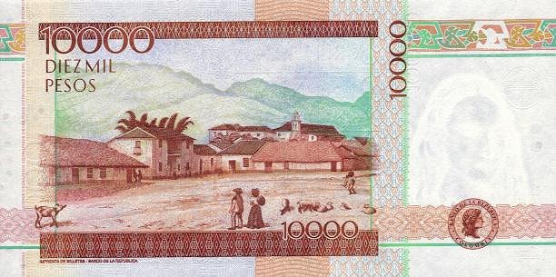Back of Colombia p453a: 10000 Pesos from 2001