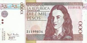 Gallery image for Colombia p453c: 10000 Pesos